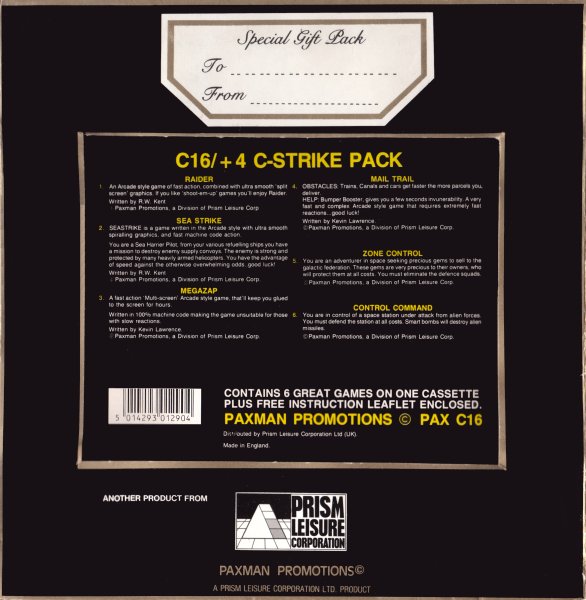 Cassette Back Cover (C-Strike Pack)