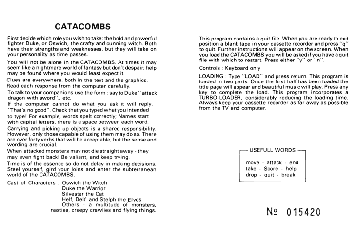 Cassette Cover (Back)