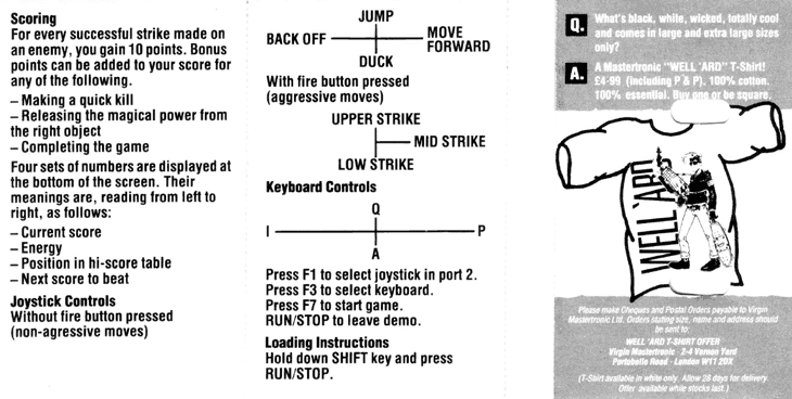 Cassette Back Cover (Mastertronic)