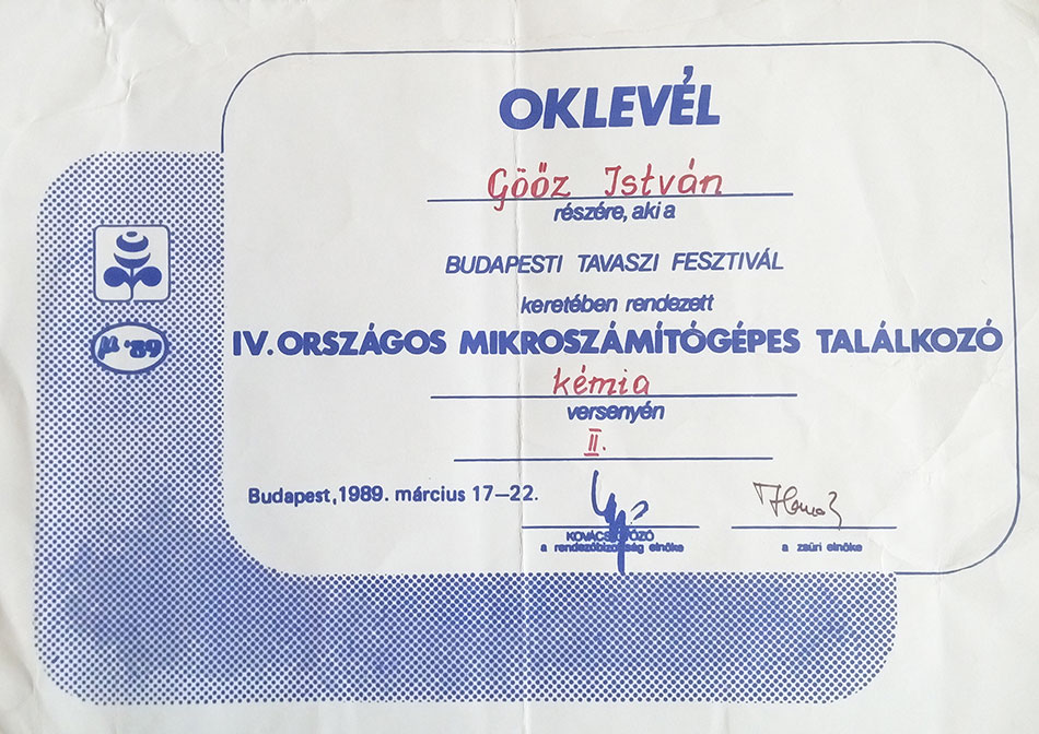Oklevél
Submitted by István Göőz