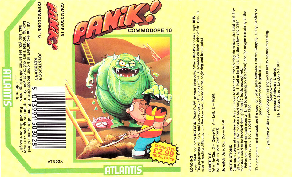 Cassette Cover (Commodore 16)
Submitted by Crown