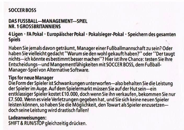 German Instructions Leaflet (Disk)