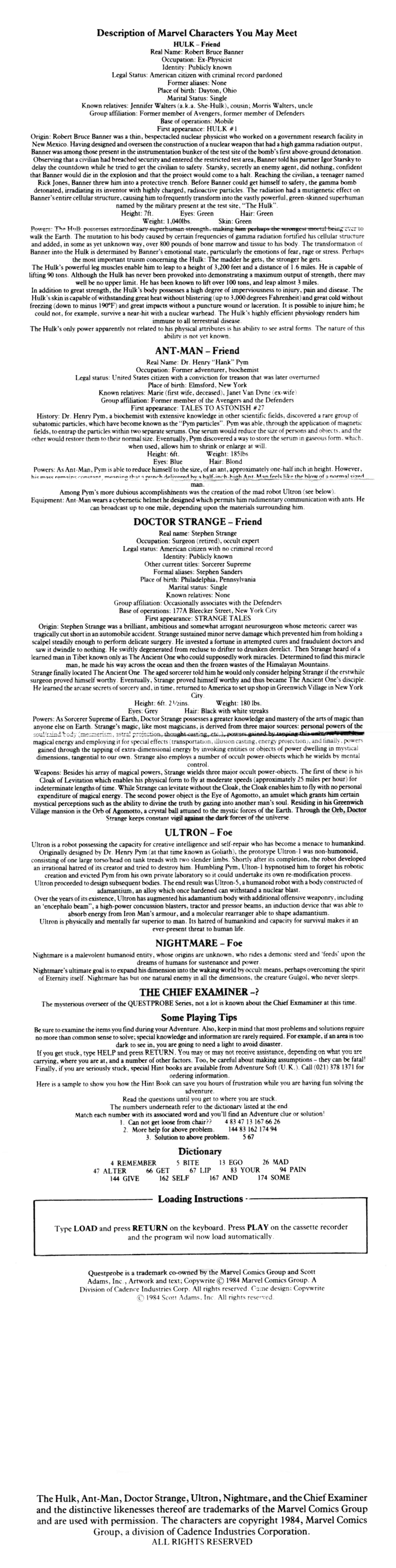 Cassette Cover Instructions