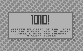 1010! Title Screenshot