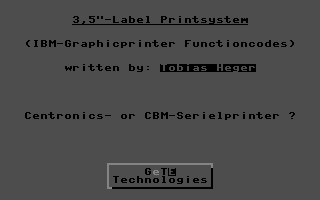 3,5''-Label Printsystem Title Screenshot
