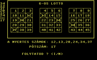 6-os Lotto Screenshot