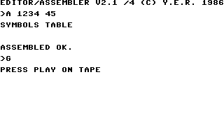 6502 Assembler Plus/4 Screenshot
