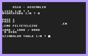6510-Assembler Screenshot