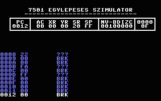 7501 Szimulator Screenshot
