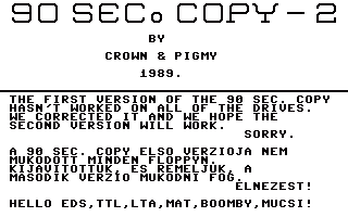 90 Sec. Copy Title Screenshot