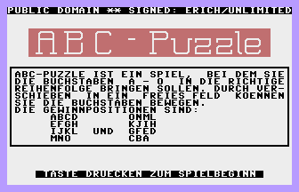 Abc-Puzzle Title Screenshot