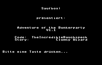 Adventure of the Bunkerparty Title Screenshot