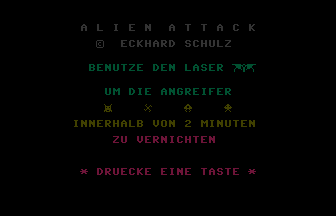 Alien Attack (Basic) Title Screenshot