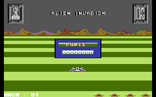 Alien Invasion (C16/MSX 3) Title Screenshot