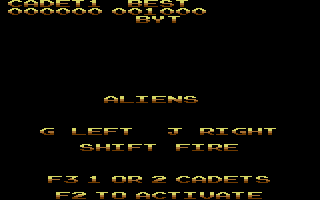 Aliens (Byte Games 4) Title Screenshot