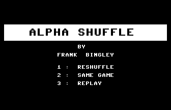 Alpha Shuffle Title Screenshot