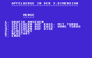 Apfelberge 3D Title Screenshot