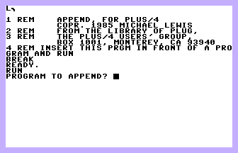 Append (ICPUG) Screenshot
