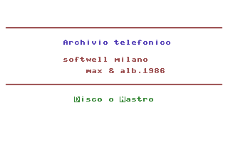 Archivio Telefonico Title Screenshot