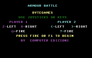 Armour Battle Title Screenshot