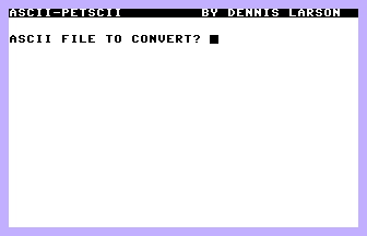ASCII-PETSCII Screenshot