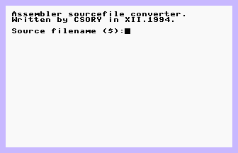Assembler Sourcefile Converter Screenshot