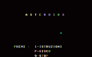 Asteroids (Byte Games 35) Title Screenshot