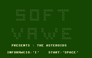 Asteroids (Soft Vawe) Title Screenshot