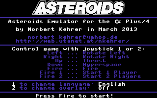 Asteroids Title Screenshot