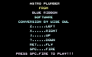 Astro Plumber Title Screenshot