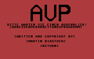AVP Title Screenshot