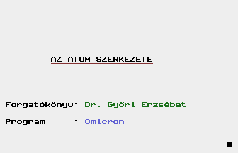 Az Atom Szerkezete Title Screenshot