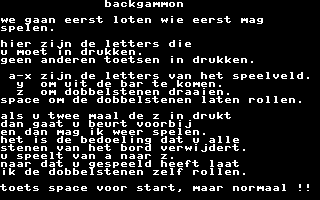 Backgammon (Dutch) Title Screenshot