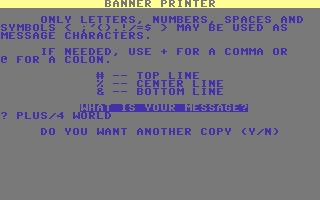 Banner Printer Screenshot