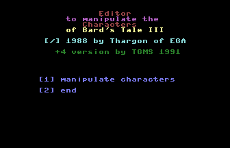 Bard's Tale III Editor +4 Screenshot #2