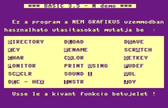 BASIC 3.5-N demo Title Screenshot