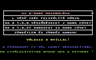 Magyar Nyelvtan Title Screenshot