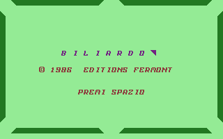 Biliardo Title Screenshot