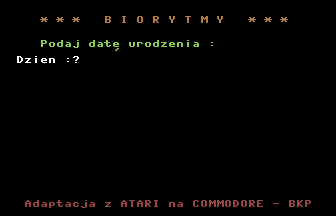 Biorytmy Title Screenshot