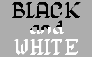 Black And White Title Screenshot