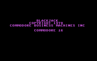 Blackjack Hungarian (Black) Title Screenshot