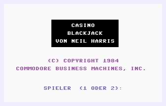 Blackjack (Knobelspass II) Title Screenshot