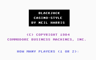 Blackjack (Mindbenders) Title Screenshot