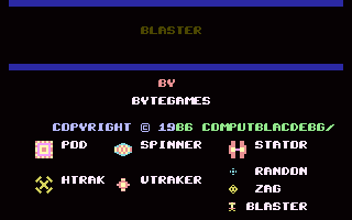 Blaster Title Screenshot