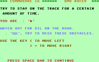 BMX Racer (Basic) Title Screenshot