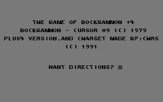 Bockgammon Title Screenshot