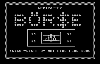Boerse (Commodore Welt) Title Screenshot