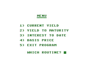 Bond Yield Title Screenshot