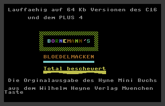 Bornemann's Bloedelmacken Title Screenshot
