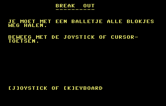 Break Out (Courbois) Title Screenshot